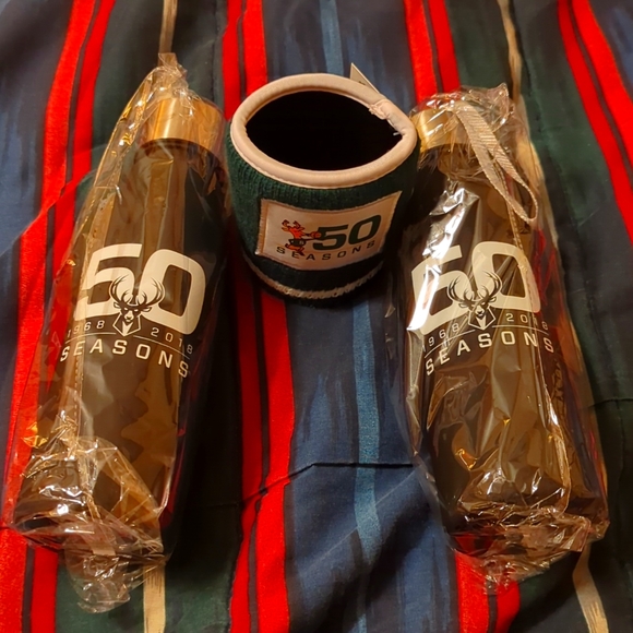 NBA Dining Milwaukee Bucks Thermos And Wool Koozie Lot Poshmark